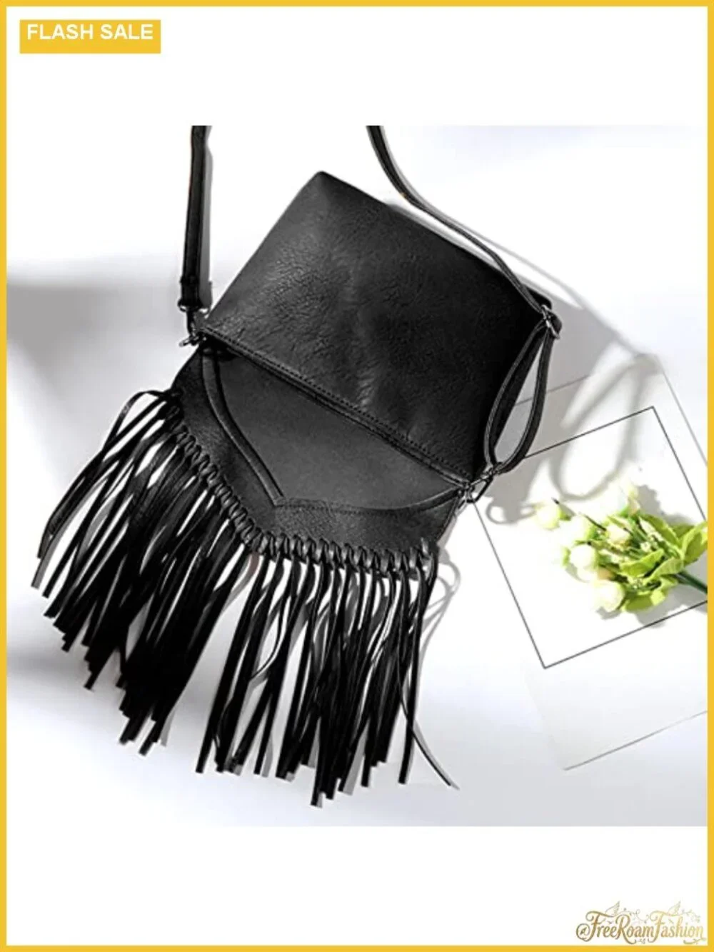 Vintage Fringe Hobo Bag Women Vegan Leather Tassel Crossbody Purse Hippie